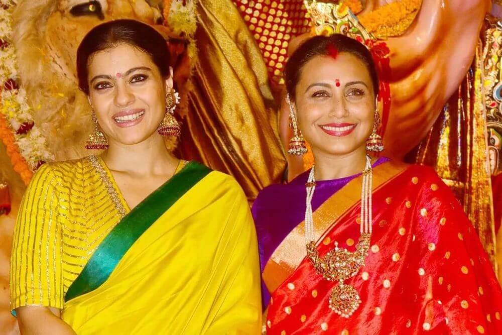 Kajol and Rani at Durga Puja sceneloc8.com