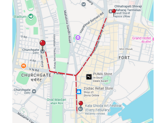how to reach kala ghoda 2026 by train
